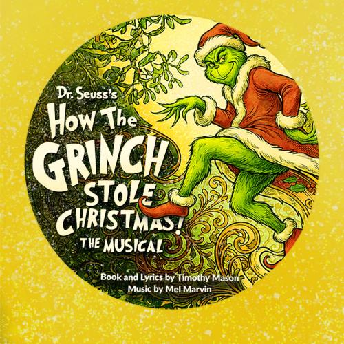 A giant christmas tree is being used as a hiding place by the Grinch dressed in a santa suit.